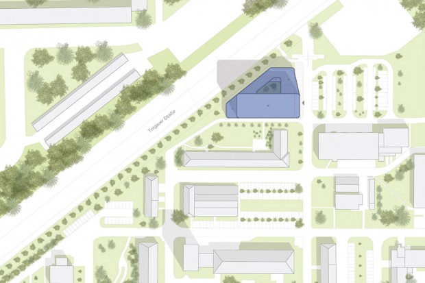 Die Lage des neuen Gebäudes im UFZ-Campus. Karte: UFZ