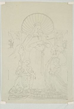 Zeichnung von Zahns zum Dresdner Holbein-Streit. Foto: Museum der bildenden Künste Leipzig