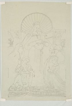 Zeichnung von Zahns zum Dresdner Holbein-Streit. Foto: Museum der bildenden Künste Leipzig