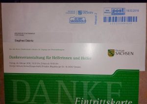 Offenbar echt - die Einladung an Siegfried Däbritz. Screenshot Facebook-Profil von Däbritz