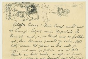 Max-Klinger-Brief an Elsa Asenieff. Foto: Stadtgeschichtliches Museum Leipzig