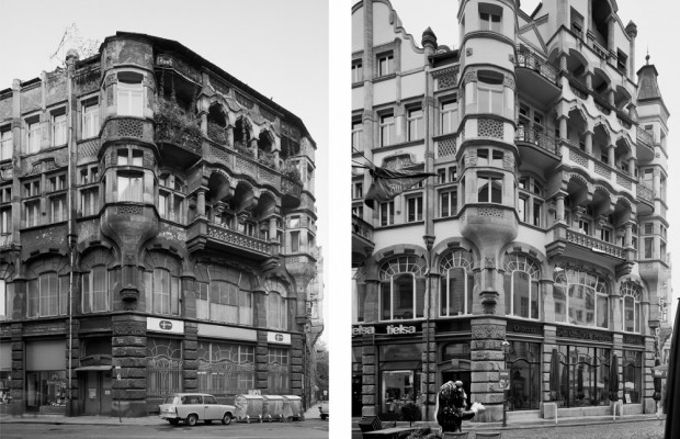 Leipzig, Barfußgäßchen / Klostergassse (1990 / 2002). Foto: Stefan Koppelkamm