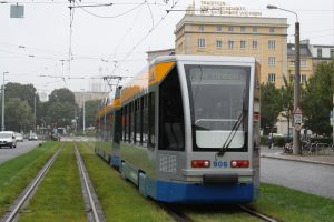 Lärmmindernde Rasengleise in der Grünewaldstraße. Foto: Ralf Julke