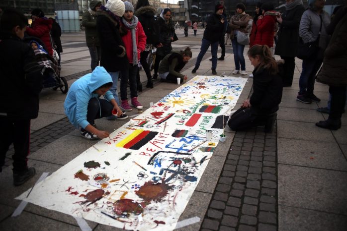 Auch viele Flüchtlingskinder hinterließen ihre Spuren. Foto: Alexander Böhm