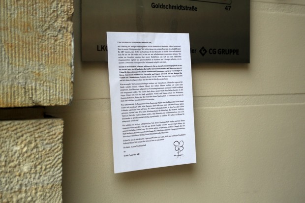 Information für die Anwohner. Foto: Alexander Böhm