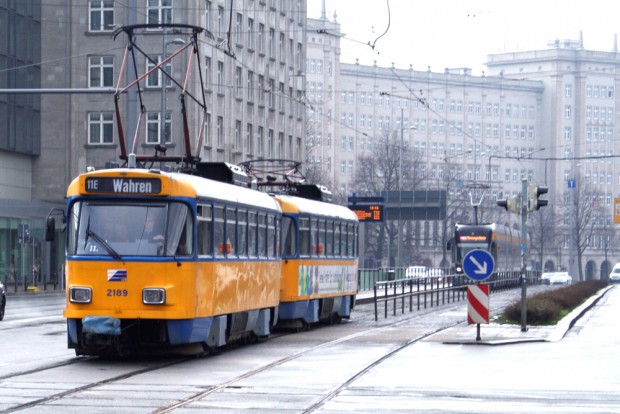 Tatra-Straßenbahn am Augustusplatz. Foto: Ralf Julke
