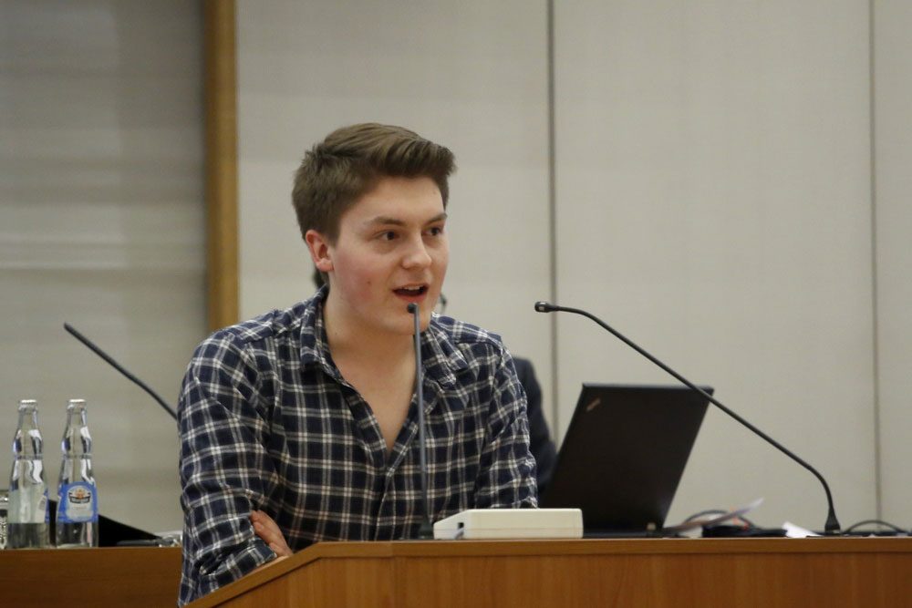 Jugendparlamentarier William Rambow (Linke). Foto: Alexander Böhm