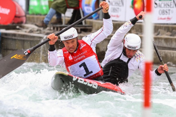 Mit den Canadier-Zweier-Weltmeistern Franz Anton und Jan Benzien haben es auch zwei Leipziger Kanuten nach Rio geschafft. Foto: Jan Kaefer