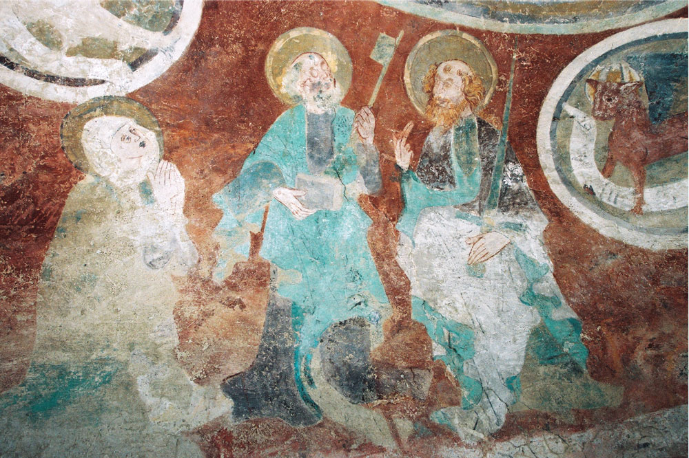 Das Fresko in der Baalsdorfer Kirche. Foto: Kirchenbezirk Leipzig