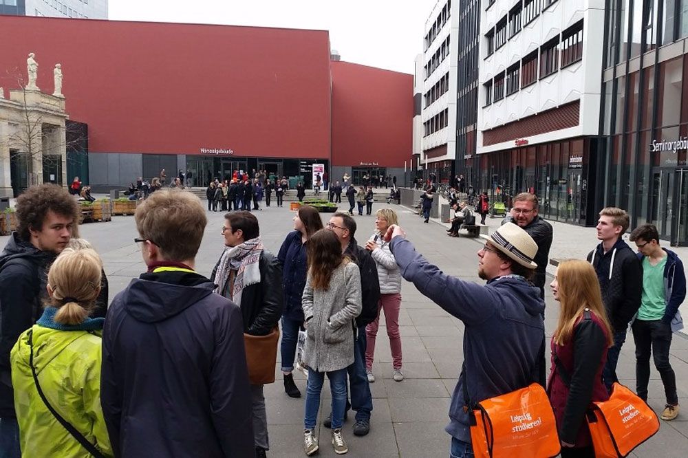 Die Campusführungen waren zum Studieninformationstag sehr begehrt. Foto: Nina Mewes/Universität Leipzig