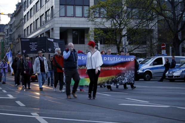 Hat diesmal keine eigene Demo angemeldet: das rechte Bündnis „Wir lieben Sachsen/Thügida“. Foto: L-IZ