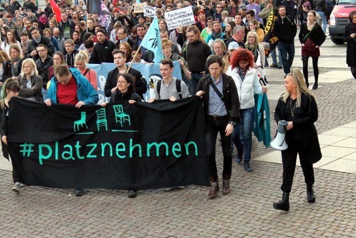 Gegenprotest von "Leipzig nimmt Platz". Foto 3 Andreas Bernatschek