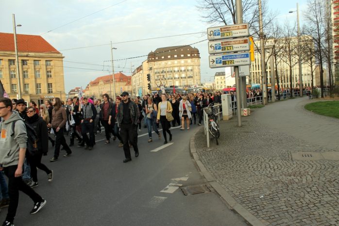 Gegenprotest von "Leipzig nimmt Platz". Foto 6 Andreas Bernatschek