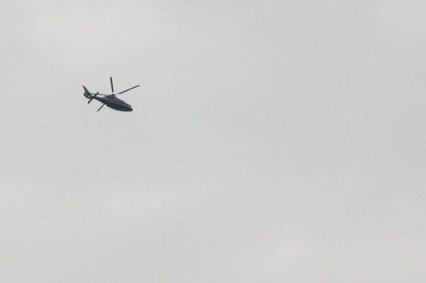 Der Helikopter der Polizei kreist mal wieder über Leipzig. Foto: L-IZ.de