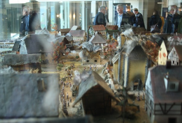 Das zerstörte Probstheida als großes Diorama. Foto: Ralf Julke
