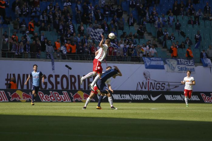 Die Leipziger verteidigen ihr Revier. Foto: Alexander Böhm