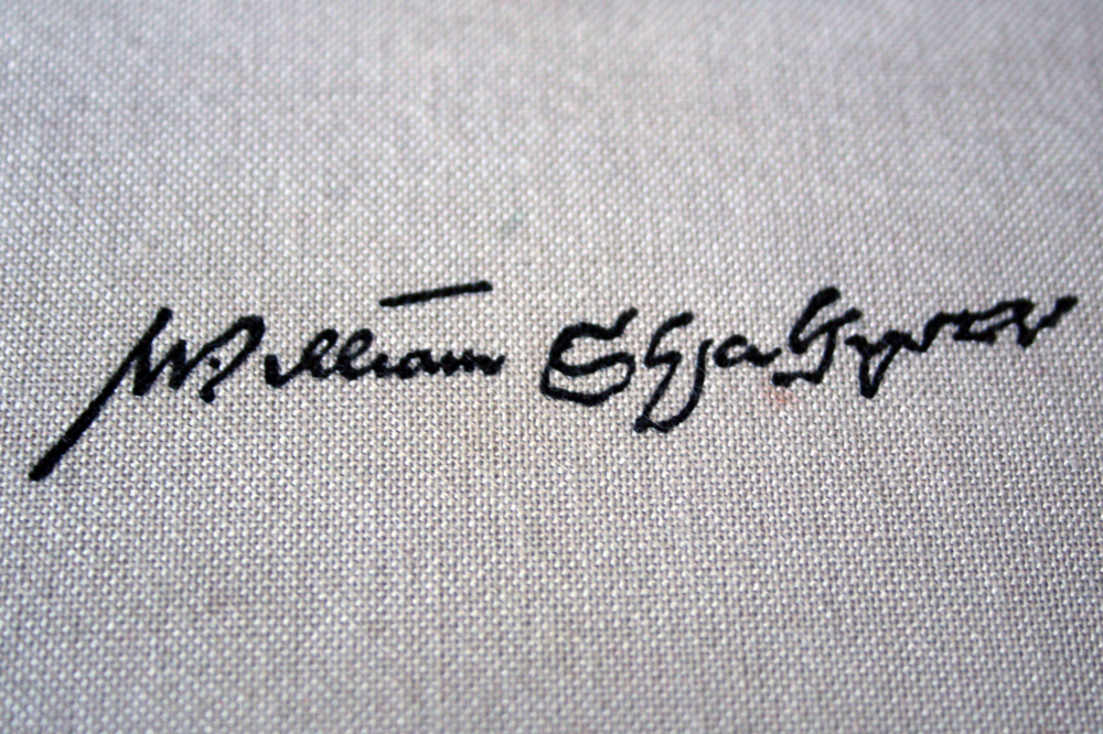 Shakespeares Unterschrift, eingesammelt auf der Leipziger Buchmesse. Foto: Leo Leu