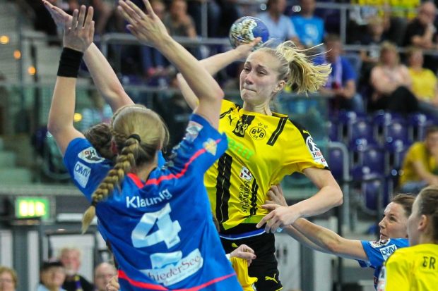 Nationalspielerin Nadja Nadgornaja (#33, BVB) im Halbfinale gegen die HSG Blomberg-Lippe. Foto: Jan Kaefer