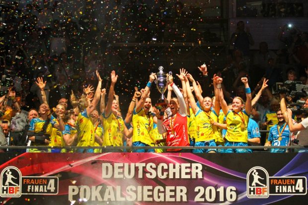 Der Handball-Pokalsieger 2016 heißt HC Leipzig. Foto: Jan Kaefer