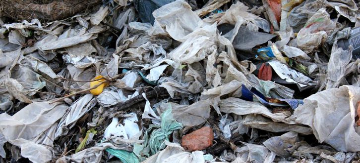 Ausgesiebter Plastikmüll im Kompostwerk Liehmena. Foto: Ökolöwe, Arbeitsgruppe Abfall & Recycling