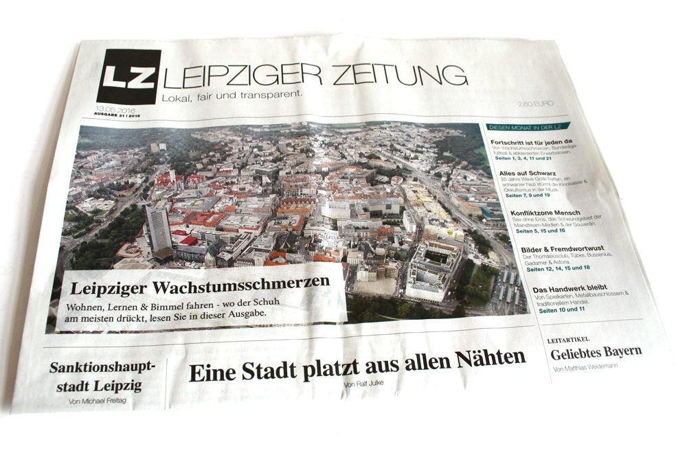 Die neue Ausgabe der „Leipziger Zeitung“: Leipzig hat ...