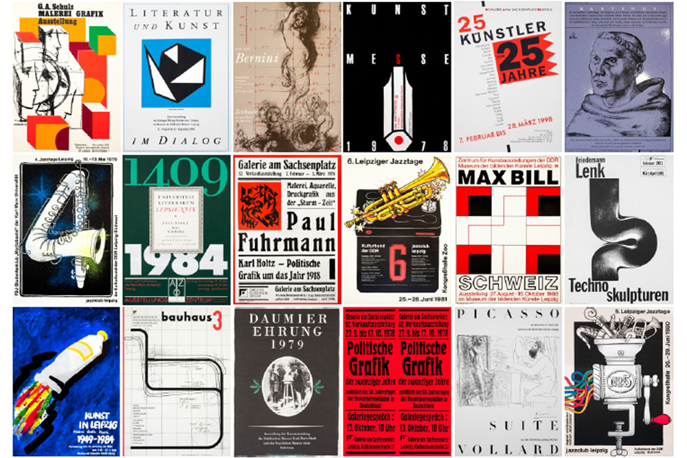 Ausschnitt aus dem Ausstellungsplakat „Frank Neubauer: Plakate zu Kunstereignissen“.