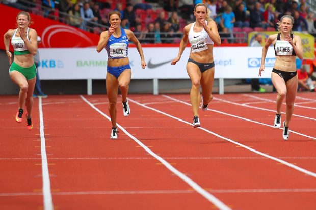 Über 200 Meter war Cindy Roleder (SC DHfK) vor allem mit ihrem Vorlauf (im Bild) sehr zufrieden. Foto: Jan Kaefer