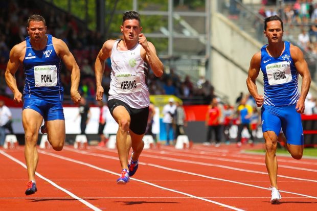 Silber ersprintete sich über 100m Robert Hering (SC DHfK Leipzig). Foto: Jan Kaefer