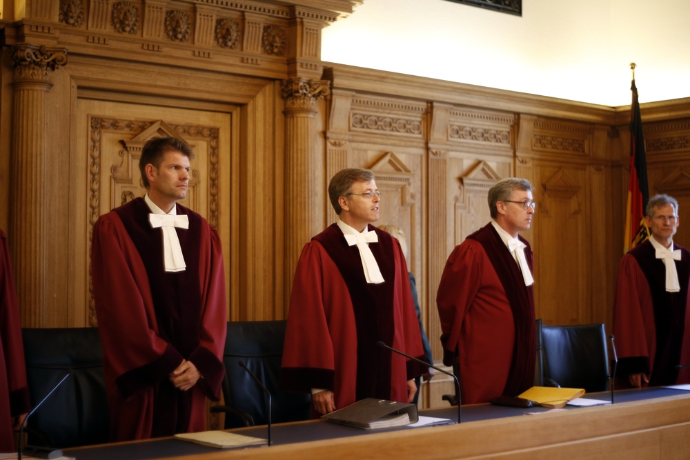 Der 6. Senat des Bundesverwaltungsgerichts unter Vorsitz von Richter Ingo Kraft (M.). Foto: Alexander Böhm