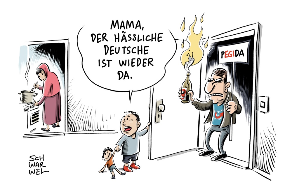 Karikatur: Schwarwel