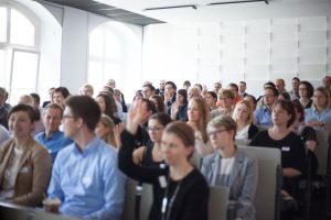 Zum HR Innovation Day trafen sich am 28.Mai 2016 rund 150 internationale HR-Expertinnen und Experten an der HTWK Leipzig. Foto: Kristina Denhof/HTWK Leipzig