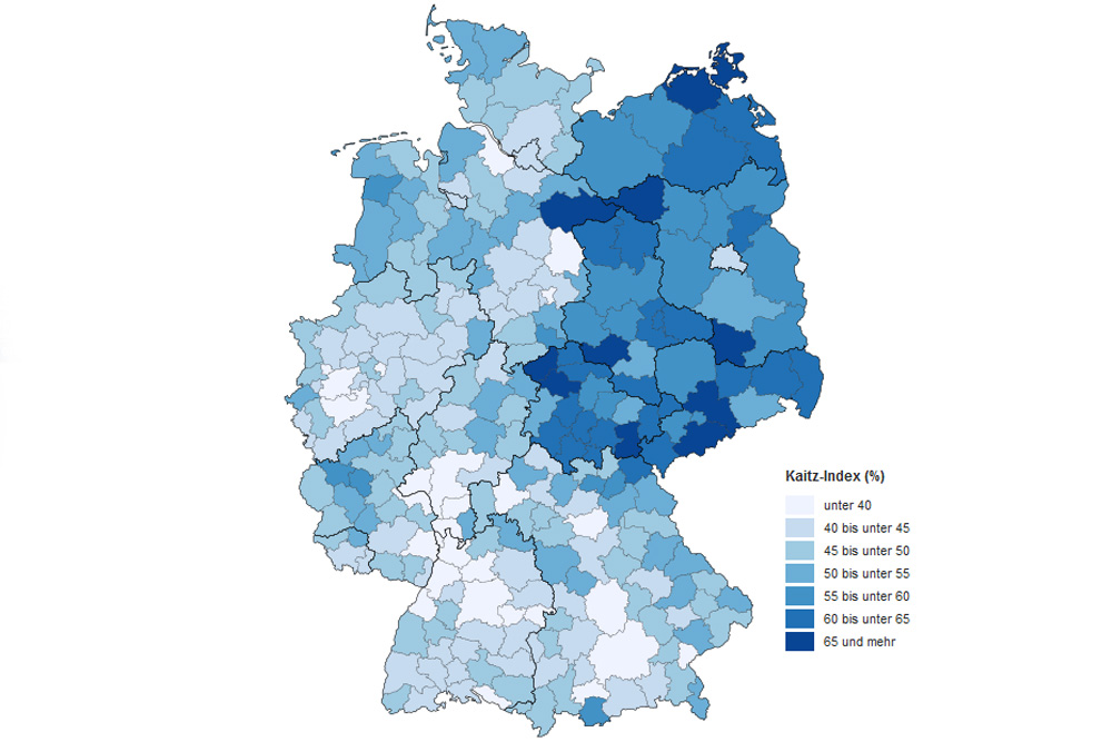 Mindestlohnbetroffenheit nach Durchschnittsbruttolöhnen 2014. Karte: Bundesamt für Statistik