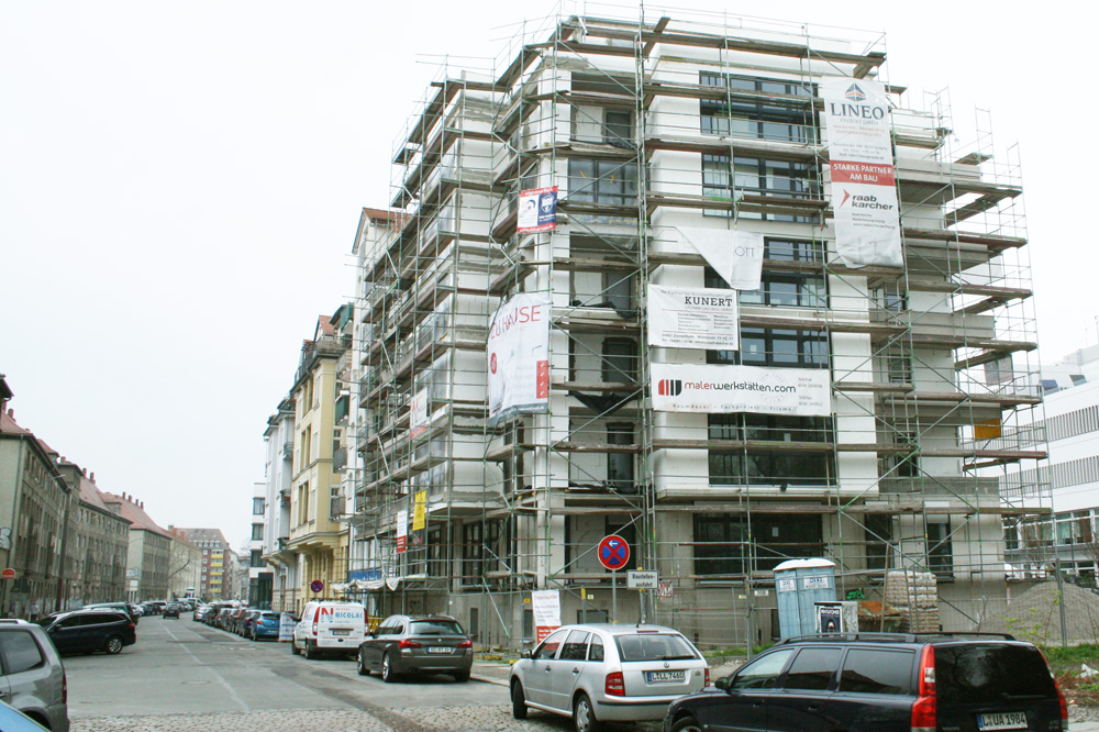Wohnungsbau in der Kochstraße in Connewitz. Foto: Ralf Julke