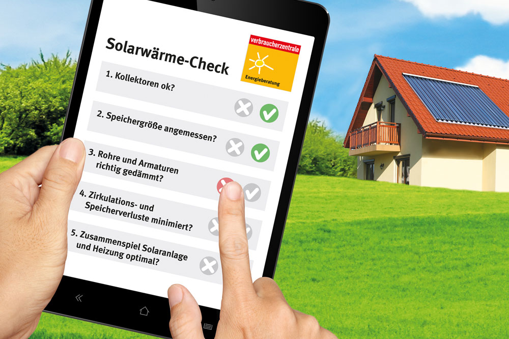 Solarwärme-Check. Foto: VZS