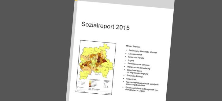 Sozialreport 2015. Cover: Stadt Leipzig