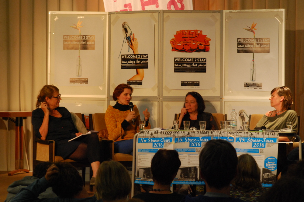 Eine von mehr als 500 Teilnehmenden: Linke-Chefin Katja Kipping. Foto: René Loch