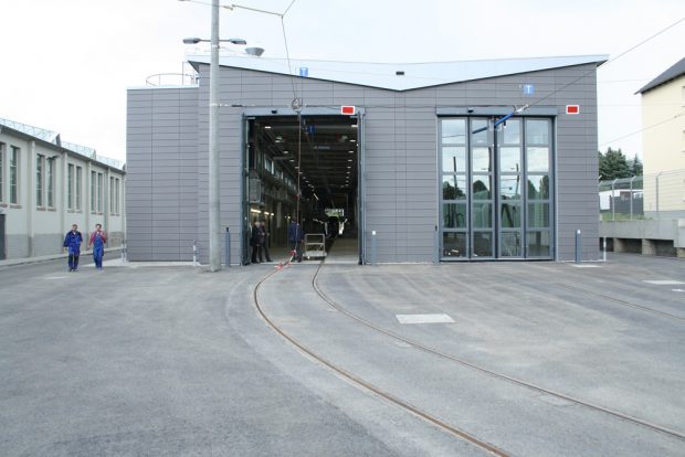 Die neue Wasch- und Wartungshalle in Dölitz. Foto: Ralf Julke