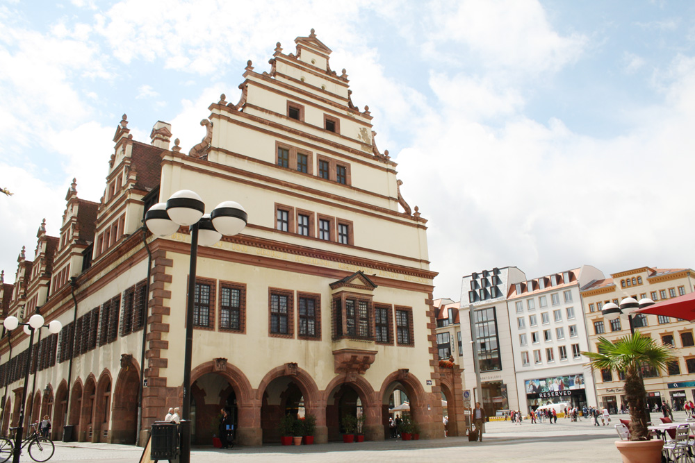 Nordseite des Alten Rathauses in Leipzig. Foto: Ralf Julke