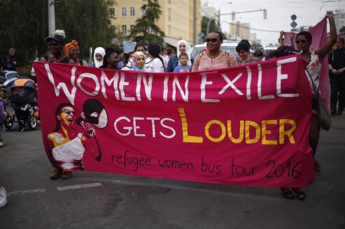 Demoimpressionen von "Women in Exile". Foto: Marcus Fischer 1