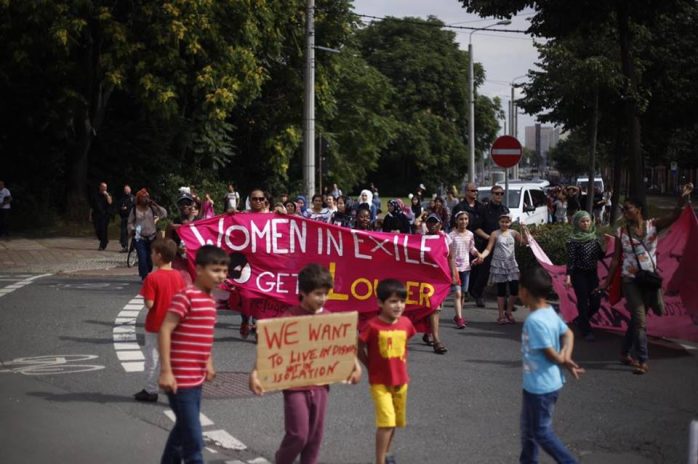 Demoimpressionen von "Women in Exile". Foto: Marcus Fischer 1