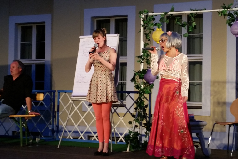 Actors Slam im Schlosshof. Foto: Freundeskreis „Gohliser Schlösschen“