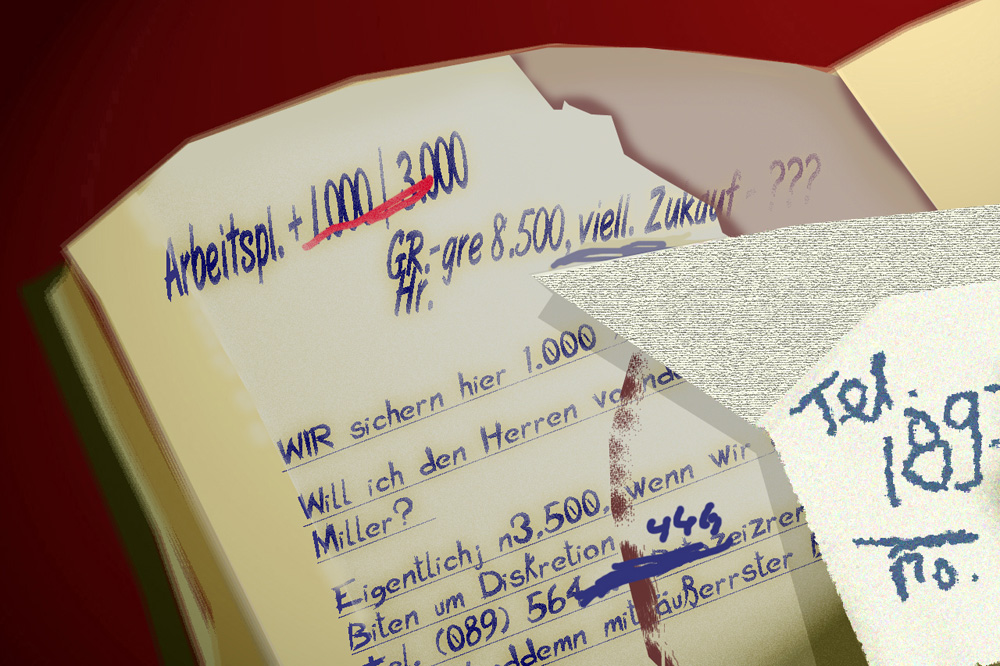 Für Schönschrift würde L. wohl niemals einen Preis bekommen. Grafik: L-IZ