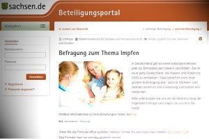 Die Umfrage des SMS zum Impfen in Sachsen. Screenshot: L-IZ