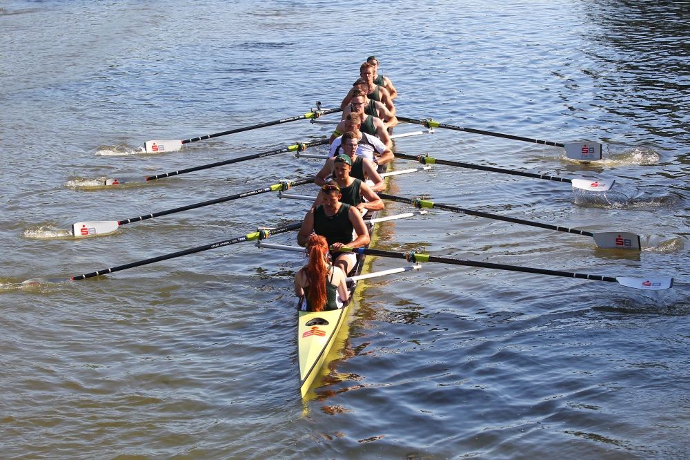 Gelungenes Heimspiel: Der DHfK-Achter landete auf dem 8. Platz. So weit vorn kamen sie noch nie ein. Foto: Jan Kaefer