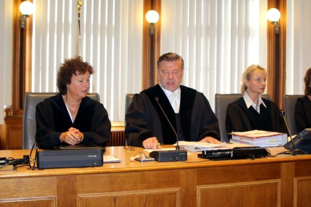 Die 3. Strafkammer unter Vorsitz von Norbert Göbel. Foto: Alexander Böhm