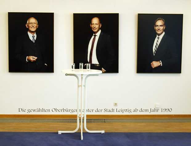 Drei Leipziger Oberbürgermeister, von Michael Bader fotografiert. Foto: Ralf Julke