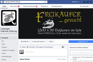 Derzeit ein Ort im Netz, wo viele Debatten zur Aktion „Freikäufer“ laufen. Die Facebookseite der L-IZ.de. Screen: Facebook