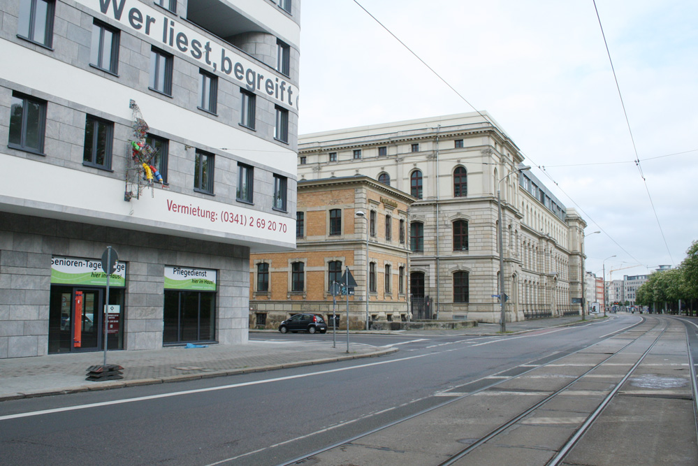 Kein billiges Pflaster: Prager Straße im Grafischen Viertel. Foto: Ralf Julke