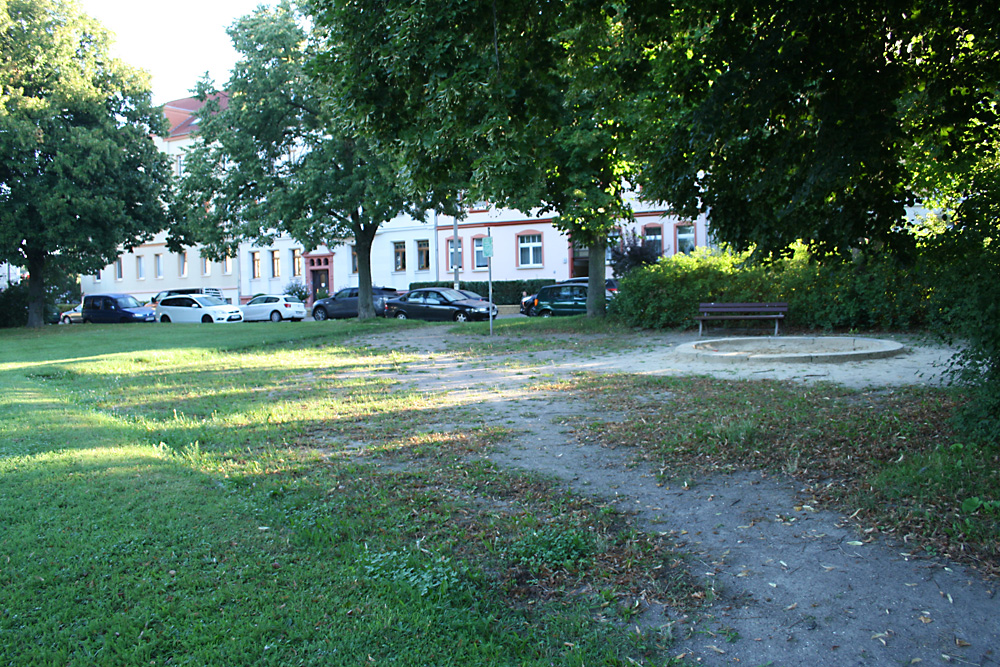 Der Schillerplatz in Wahren im heutigen Zustand. Foto: Ralf Julke