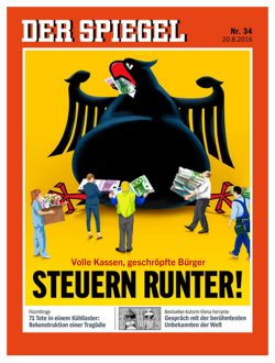 „Spiegel“-Titel: „Steuern runter!“ Screenshot: L-IZ